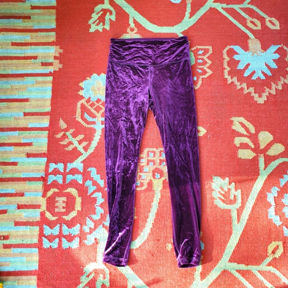 Athleta Elation Velvet Tight Purple